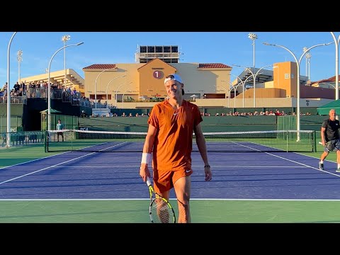 Holger Rune v. Denis Shapovalov - 2023 IW Practice [Court Level, 4k 60fps]
