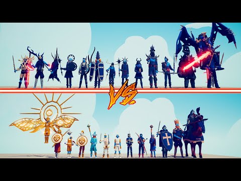 GOOD DLC + MEDIEVAL TEAM vs MEGA EVIL TEAM - Totally Accurate Battle Simulator | TABS