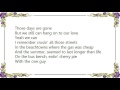 Bob Welch - Those Days Are Gone Lyrics