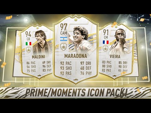 OMG I PACKED MOMENTS MALDINI, VIEIRA & MARADONA!! INSANE ICON PACKS FIFA 21 Ultimate Team