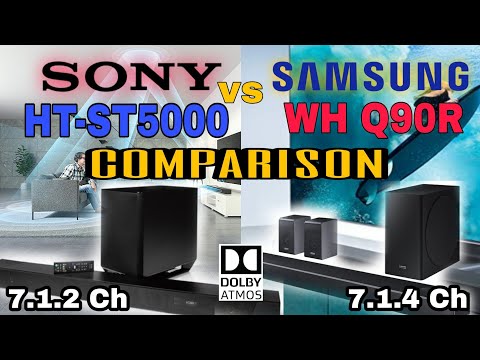 SONY HT-ST5000  SOUNDBAR vs SAMSUNG WH Q90R SOUNDBAR | QUICK COMPARISONS AND SPECIFICATIONS