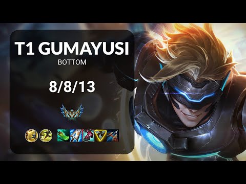 T1 Gumayusi Ezreal vs Tristana BOTTOM - KR CHALLENGER Patch 15.7