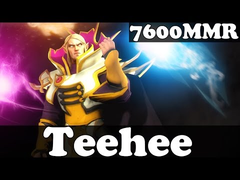Dota 2 - Teehee 7600 MMR Plays Invoker - 2 Games - Ranked Match Gameplay