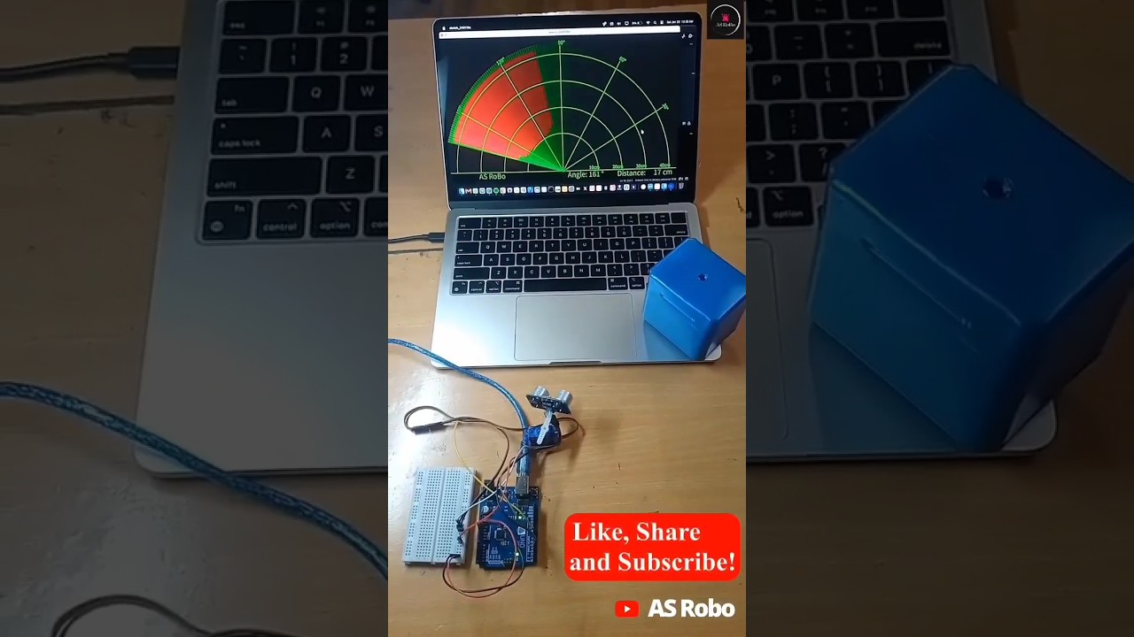 📡 Arduino Radar System with Ultrasonic Sensor | AS RoBo Shorts #diy simple #arduino projects #short