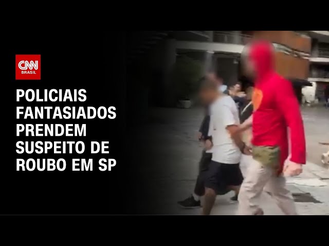 Policiais fantasiados prendem suspeito de roubo em SP | CNN NOVO DIA