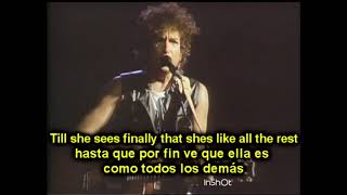 BOB DYLAN - JUST LIKE A WOMAN (AUSTRALIA 1986) ESPAÑOL ENGLISH
