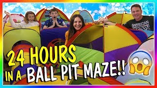 24 HOURS IN A BALL PIT MAZE | We Are The Davises