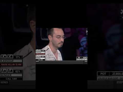 KASSOUF CRAZY HAND WSOP 2016 #mainevent #pokerchampion #pokerhistory #highstakes #poker