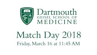 Match Day 2018 - Geisel School of Medicine at Dartmouth