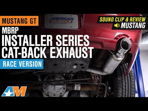 2005-2010 Mustang GT MBRP Installer Series Cat-Back Exhaust; Race Version Sound Clip & Review