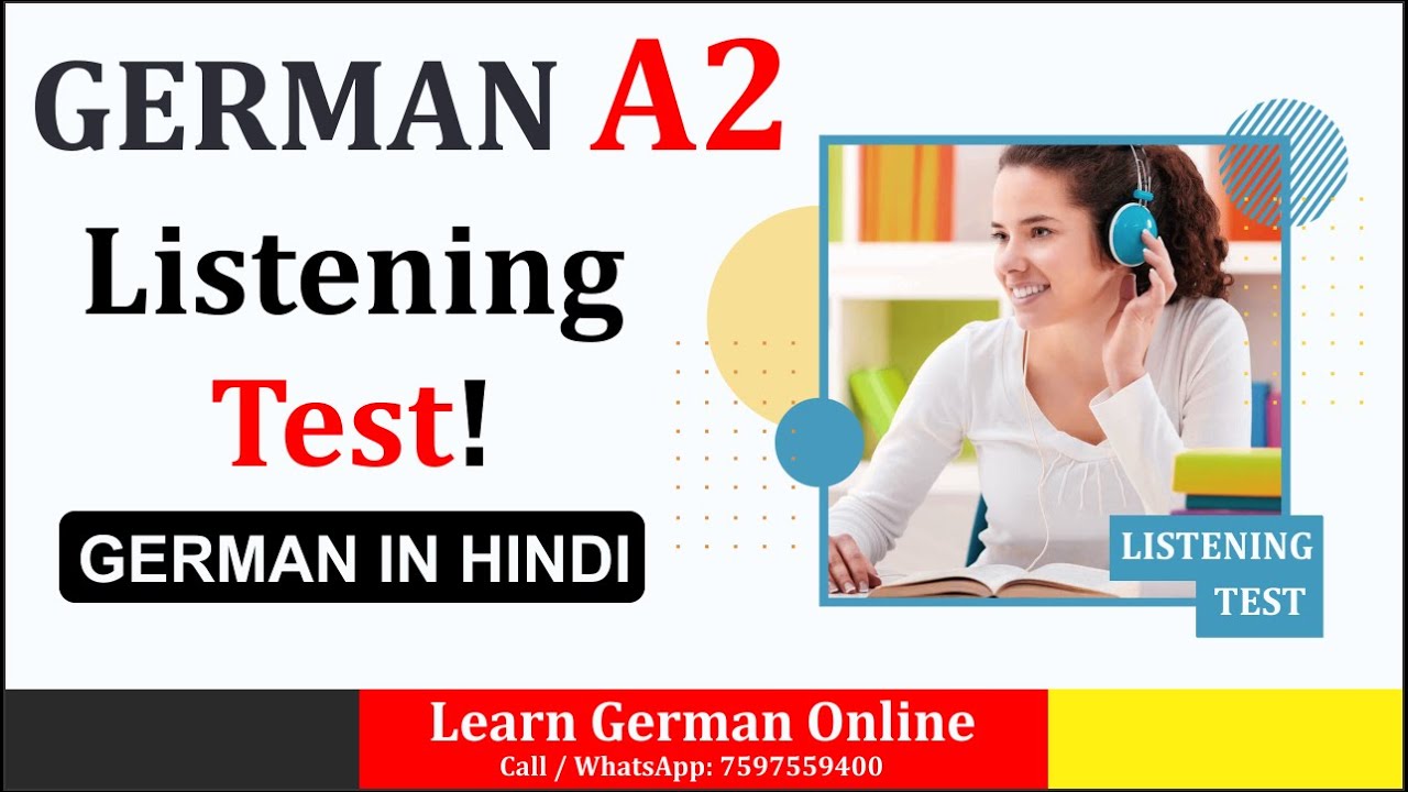 A2 level Audio-listening test! | Listening Test | A2 Hören | German Listening | Learn German A2