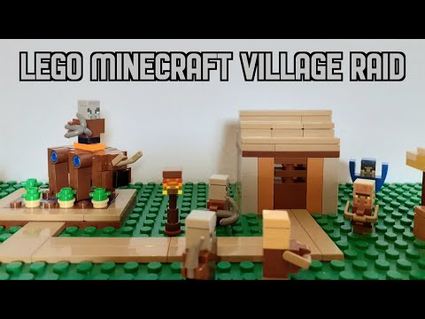 ||LEGO MINECRAFT MICRO SCALE VILLAGE RAID|| [Stop motion]
