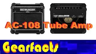Video thumbnail for Behringer AC108 Valve amp with 12AX7 tube: demo and review by Gearfacts