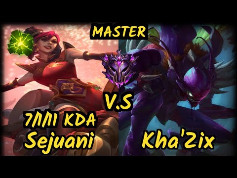 Minerva (SEJUANI) vs KHA'ZIX - 7/1/11 KDA JUNGLE GAMEPLAY - BR Ranked MASTER
