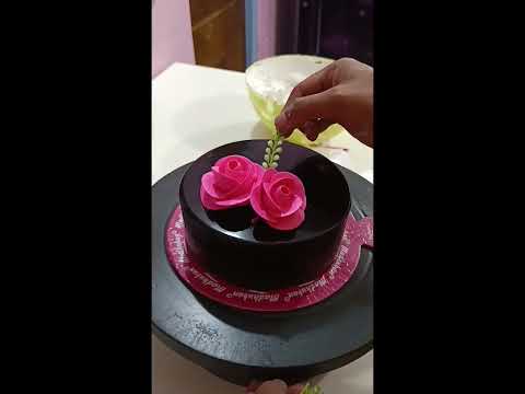 simple and beautiful chocolate cake design 😍#shortvideo #trending #ytshorts