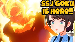 Oozora Subaru Loses It Seeing Super Saiyan Goku For The First Time!