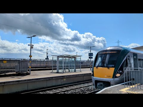 Irish Rail ICR 22000 class 22263 belts through Adamstown Station bound for Heuston. 4/7/23