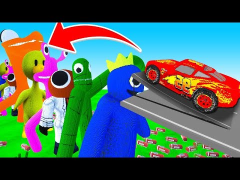 CARS JUMP OVER 1000  RAINBOW FRIENDS - Teardown Mods