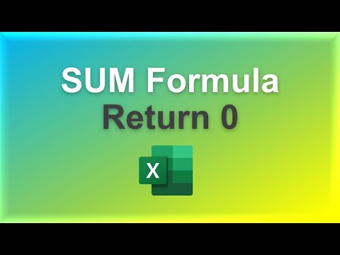 Sum formula returns 0 while calculating numbers in Excel