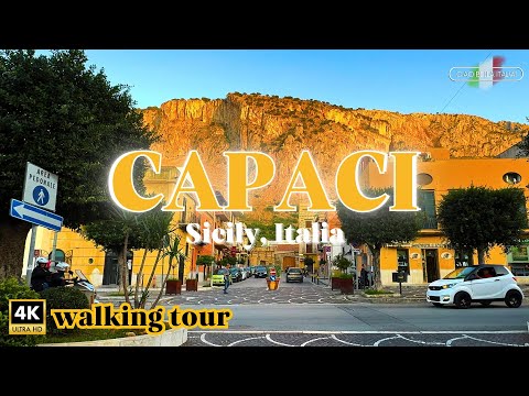 Capaci 4K walking tour ☀️ Hidden Gem near Palermo 💎 autumn fall in Sicily, Italy 2025