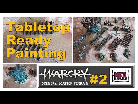 WARCRY Scenery painting video  #2: Scatter Terrain: Tabletop ready painting