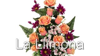 Ramos artificiales. Ramo artificial flores rosas y margaritas malva - La Llimona