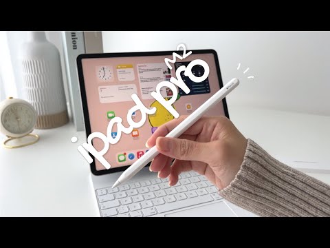 2022 iPad Pro M2 ✨ Aesthetic Unboxing | Apple Pencil and Magic Keyboard Accessories