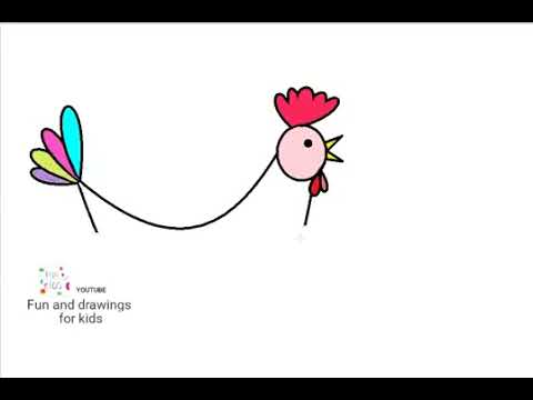 Wie man ganz einfach einen Hahn zeichnet