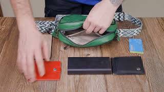 Цікава шкіряна сумка з плетіннями для стильних жінок Vintage 22410 зелена