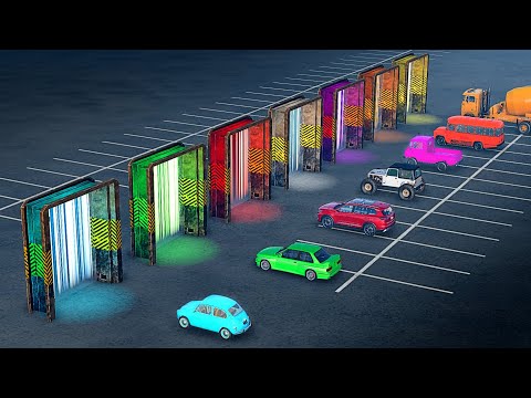 Cars vs Laser Portals - BeamNG.drive