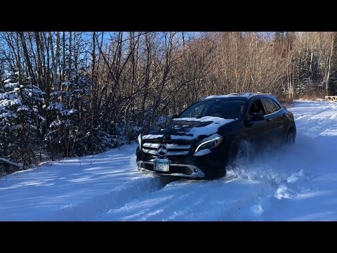 Mercedes Benz GLA 4MATIC in Deep Snow with Snow Tires