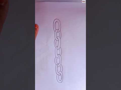 how to draw a chain easy⛓️ #vairal