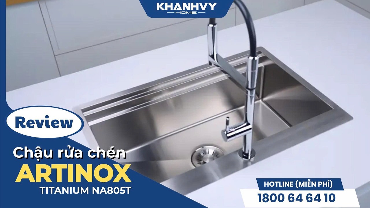 Chậu rửa chén Artinox TITANIUM NA805T 1 hộc