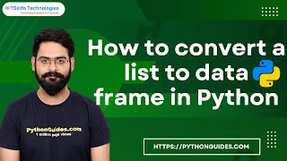 How to convert a list to dataframe in Python | Convert a list to dataframe in Python