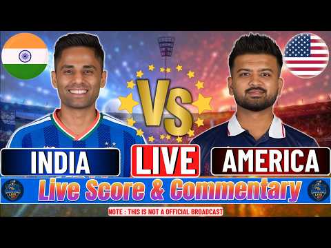 🔴 LIVE: India vs USA | ICC Men’s T20 World Cup 2026 | Live Score & Commentary