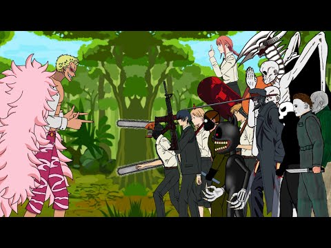 Doflamingo VS Chainsaw Man, Katana Man, Power, Makima - DC2.