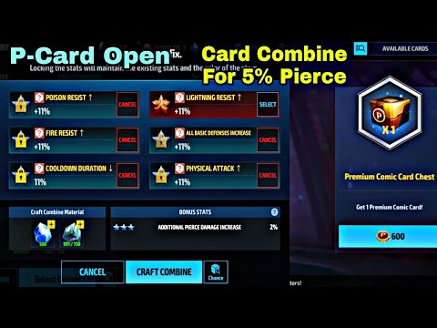 P-Card Open & Craft Combine For 5% Pierce Damage - Marvel Future Fight
