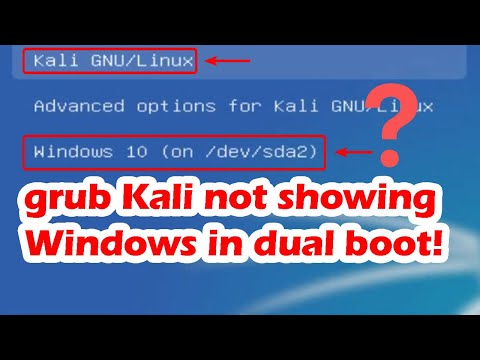 Fix grub Kali not showing Windows in dual boot