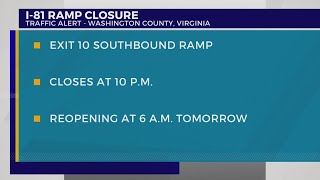 VDOT: Temporary traffic shift near Exit 10 on I-81