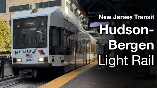 NJ Transit Light Rail, Hudson-Bergen Light Rail, Exchange to Jersey, Kinki Sharyo, 4K POV