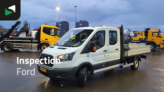 Ford Transit 105pk Dubbel Cabine Open Laadbak Trekhaak Airco Parkeers flatbed truck < 3.5t | Image 4 - Autoline