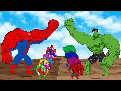 Evolution of Hulk vs Evolution of Spider-Man [2025]: Who Will Win? | SUPER HEROES MOVIE ANIMATION