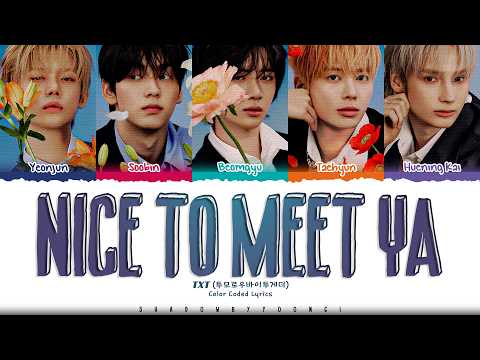TXT 'Nice to Meet Ya' Lyrics (투모로우바이투게더 Nice to Meet Ya 가사) [Color Coded Kan_Rom_Eng]