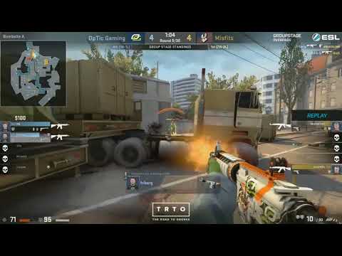 CSGO -Misfits vs  OpTic - Overpass -  Group B-  Round 3  - ESL Pro League Season 6 Finals