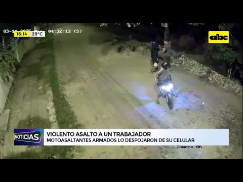 Inseguridad en Asunción: ladrones atacaron a trabajador y le arrebataron su celular