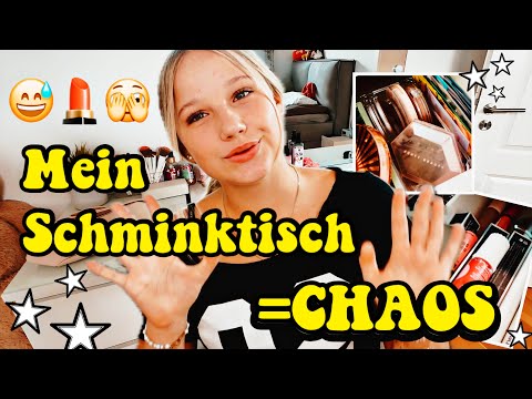 SCHMINKTISCHTOUR🪞🫣 MESSY aber ECHT und REALISTISCH 🤷‍♀️ So sieht’s WIRKLICH aus! 💕 HEY ISI