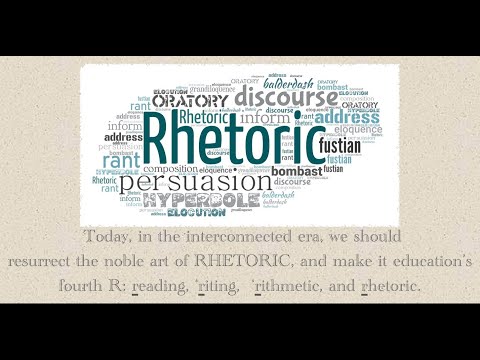 Wednesday, Eloquence Tip, 4th R = Rhetoric