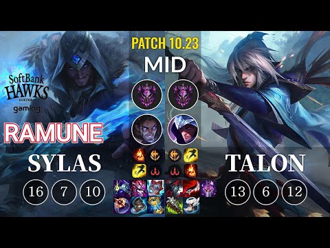SHG Ramune Sylas vs Talon Mid - KR Patch 10.23