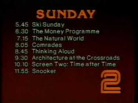 BBC2 and Channel 4 Closedowns Mid 1980s