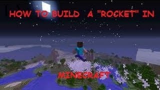 How to build a "rocket" in minecraft
